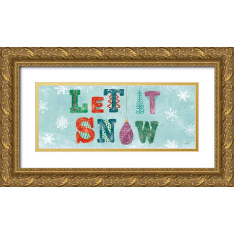 Festive Forest V Gold Ornate Wood Framed Art Print with Double Matting by Charron, Veronique