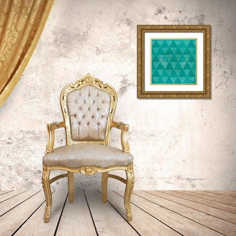 Festive Forest Pattern IVE Gold Ornate Wood Framed Art Print with Double Matting by Charron, Veronique