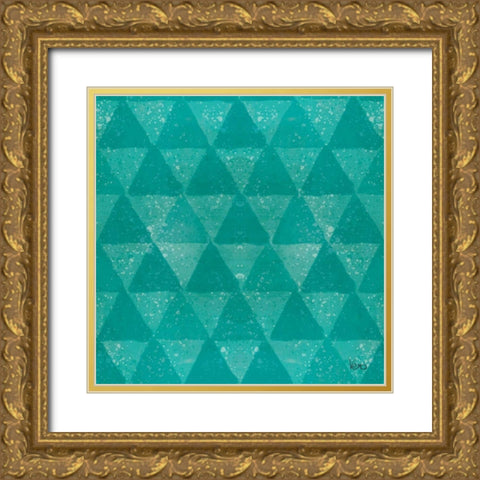 Festive Forest Pattern IVE Gold Ornate Wood Framed Art Print with Double Matting by Charron, Veronique