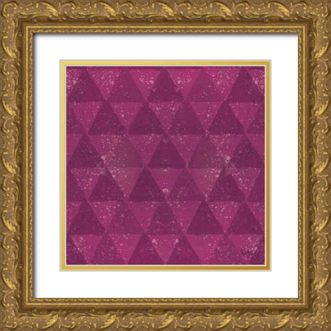 Festive Forest Pattern IVF Gold Ornate Wood Framed Art Print with Double Matting by Charron, Veronique