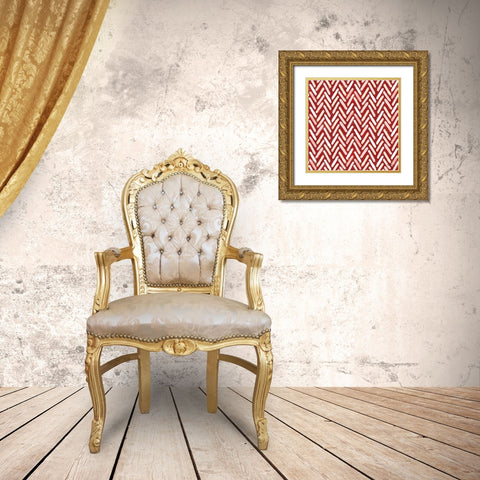 Festive Forest Pattern VIB Gold Ornate Wood Framed Art Print with Double Matting by Charron, Veronique