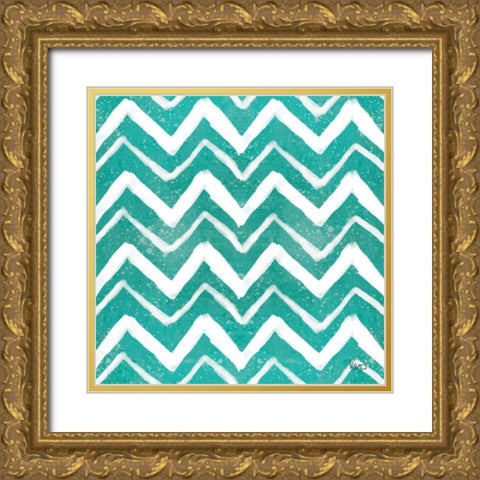 Festive Forest Pattern VIIIE Gold Ornate Wood Framed Art Print with Double Matting by Charron, Veronique