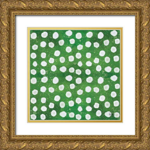 Festive Forest Pattern IXD Gold Ornate Wood Framed Art Print with Double Matting by Charron, Veronique