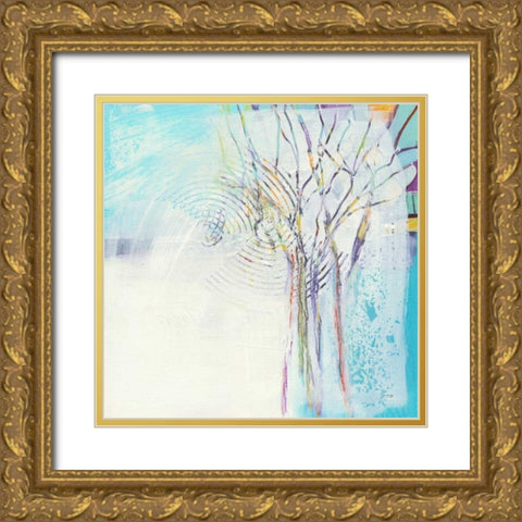 Winter Trees Gold Ornate Wood Framed Art Print with Double Matting by Griggs, Jan