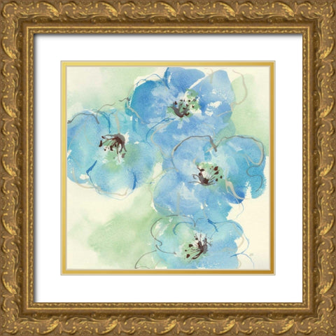 Japanese Quince I Gold Ornate Wood Framed Art Print with Double Matting by Paschke, Chris