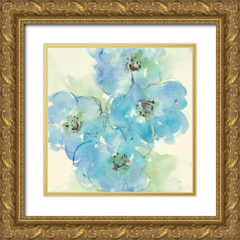 Japanese Quince II Gold Ornate Wood Framed Art Print with Double Matting by Paschke, Chris