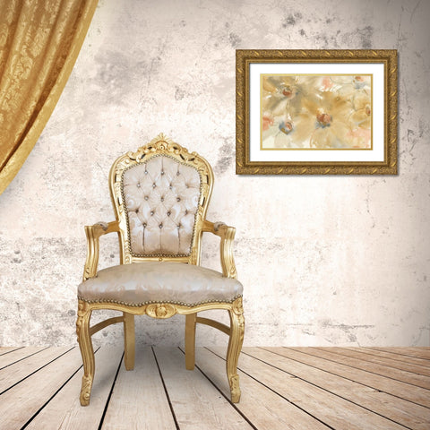 Neutral Blooms Gold Ornate Wood Framed Art Print with Double Matting by Paschke, Chris