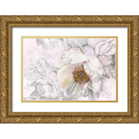Blooming Sketch Gold Ornate Wood Framed Art Print with Double Matting by Wiens, James