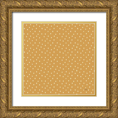 Harvest Village Pattern IXB Gold Ornate Wood Framed Art Print with Double Matting by Marshall, Laura