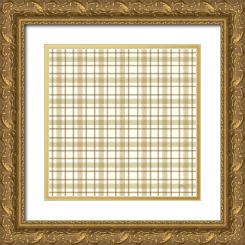Harvest Village Pattern X Gold Ornate Wood Framed Art Print with Double Matting by Marshall, Laura