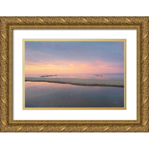 Lake Superior Beach IV Gold Ornate Wood Framed Art Print with Double Matting by Majchrowicz, Alan