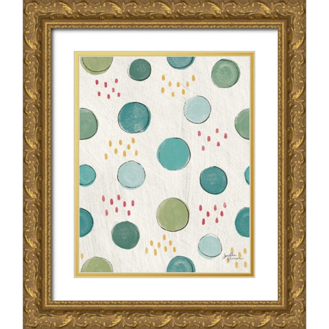 Boho Field Pattern IIIA Gold Ornate Wood Framed Art Print with Double Matting by Penner, Janelle