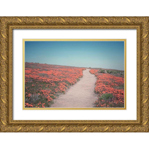 California Blooms IV Gold Ornate Wood Framed Art Print with Double Matting by Urquhart, Elizabeth