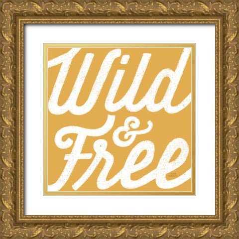 Positivity II Gold Ornate Wood Framed Art Print with Double Matting by Marshall, Laura