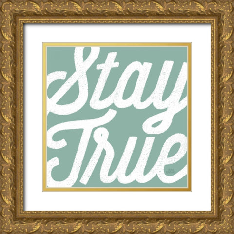 Positivity III Gold Ornate Wood Framed Art Print with Double Matting by Marshall, Laura