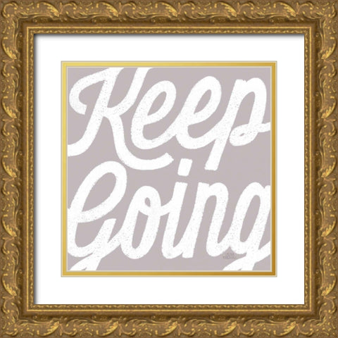 Positivity IV Gold Ornate Wood Framed Art Print with Double Matting by Marshall, Laura