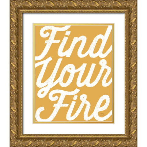Positivity VI Gold Ornate Wood Framed Art Print with Double Matting by Marshall, Laura