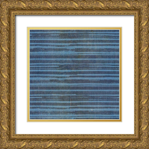 Stars and Stripes Dark Pattern IVA Gold Ornate Wood Framed Art Print with Double Matting by Grove, Beth