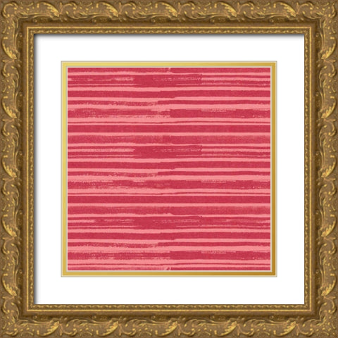Stars and Stripes Dark Pattern IVB Gold Ornate Wood Framed Art Print with Double Matting by Grove, Beth