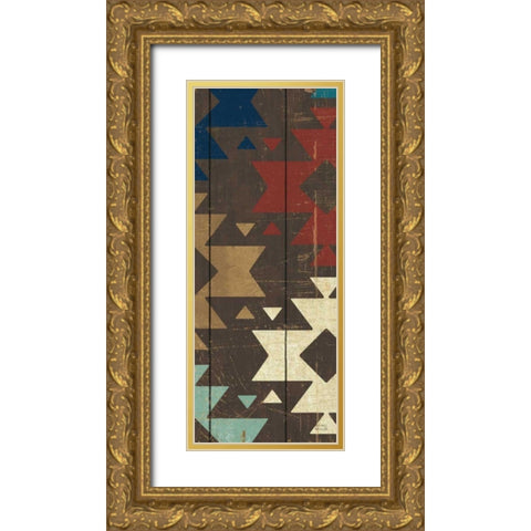 Native Tapestry Gold Ornate Wood Framed Art Print with Double Matting by Mullan, Michael