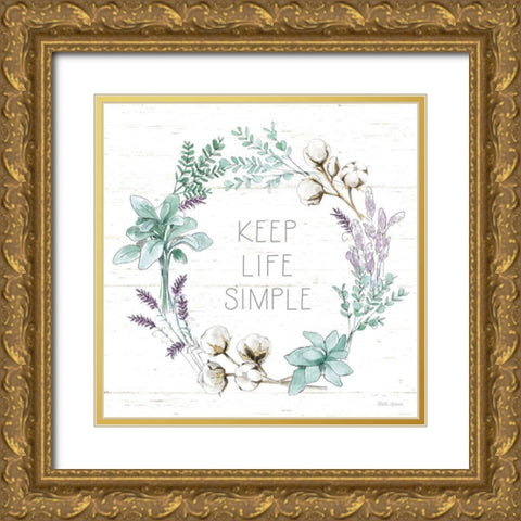 Farmhouse Cotton IX Gold Ornate Wood Framed Art Print with Double Matting by Grove, Beth