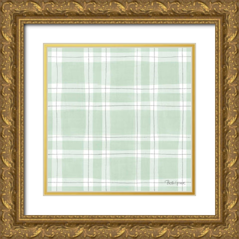 Farmhouse Cotton Pattern IIIE Gold Ornate Wood Framed Art Print with Double Matting by Grove, Beth