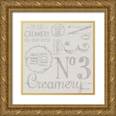 Farmhouse Cotton Pattern IVB Gold Ornate Wood Framed Art Print with Double Matting by Grove, Beth
