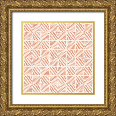 Floursack Nautical Pattern VIA Gold Ornate Wood Framed Art Print with Double Matting by Nai, Danhui