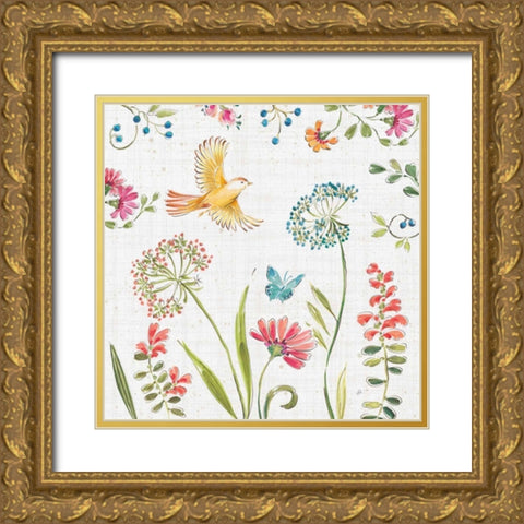 Flying Colors II Gold Ornate Wood Framed Art Print with Double Matting by Brissonnet, Daphne