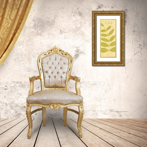 Nature Trio - Live Gold Ornate Wood Framed Art Print with Double Matting by Charron, Veronique