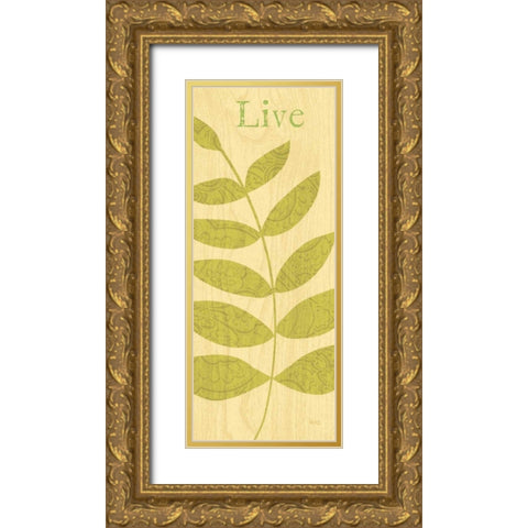 Nature Trio - Live Gold Ornate Wood Framed Art Print with Double Matting by Charron, Veronique