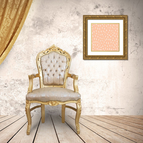 Neighborhood Pals Pattern IIIA Gold Ornate Wood Framed Art Print with Double Matting by Zaman, Farida