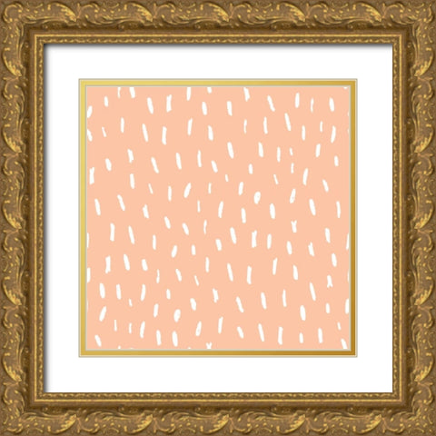 Neighborhood Pals Pattern IIIA Gold Ornate Wood Framed Art Print with Double Matting by Zaman, Farida