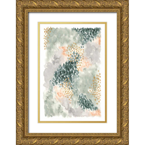 Spring Blooms II Gold Ornate Wood Framed Art Print with Double Matting by Marshall, Laura