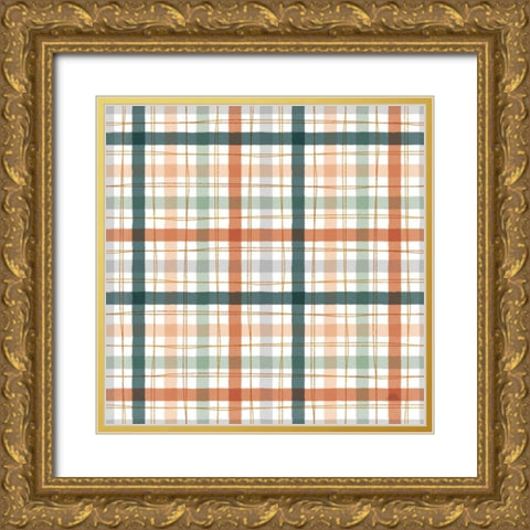 Spring Blooms Pattern V Gold Ornate Wood Framed Art Print with Double Matting by Marshall, Laura