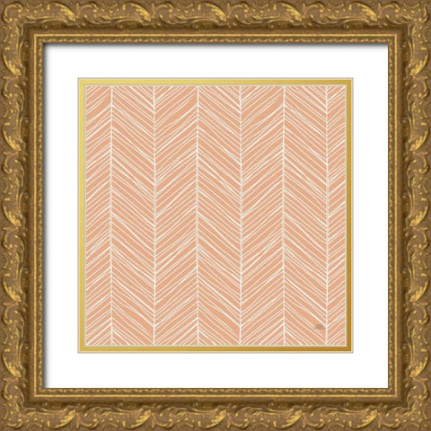 Spring Blooms Pattern XIVB Gold Ornate Wood Framed Art Print with Double Matting by Marshall, Laura
