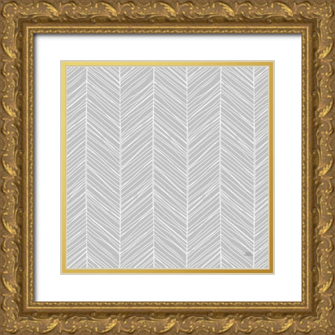 Spring Blooms Pattern XIVD Gold Ornate Wood Framed Art Print with Double Matting by Marshall, Laura