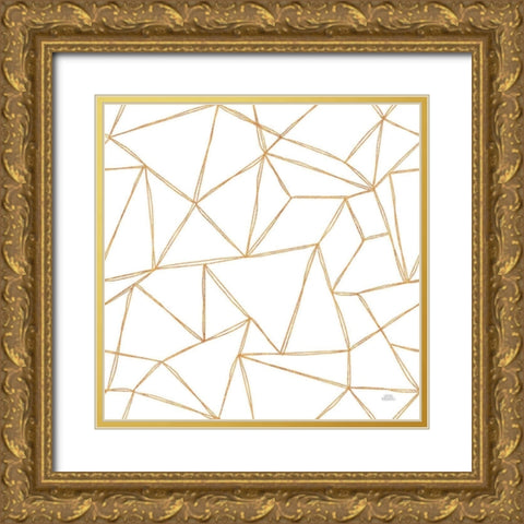 Spring Blooms Pattern XVA Gold Ornate Wood Framed Art Print with Double Matting by Marshall, Laura