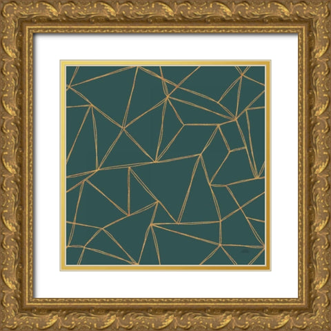 Spring Blooms Pattern XVD Gold Ornate Wood Framed Art Print with Double Matting by Marshall, Laura