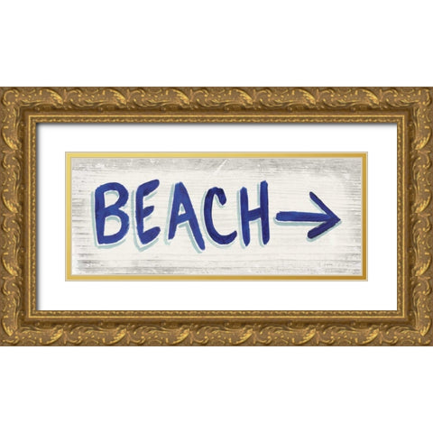 Beach Time VII Gold Ornate Wood Framed Art Print with Double Matting by Wiens, James