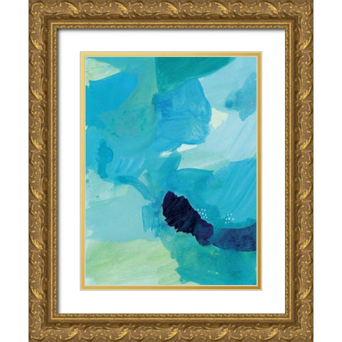 Seascape II Gold Ornate Wood Framed Art Print with Double Matting by Mack, Lynn