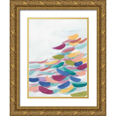 Drift Pastel Gold Ornate Wood Framed Art Print with Double Matting by Maye, Jo