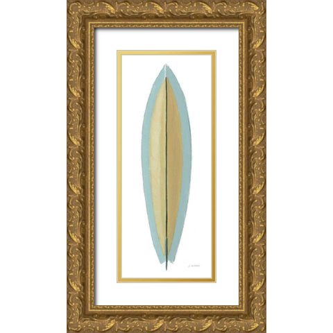 Beach Time Surfboard II Gold Ornate Wood Framed Art Print with Double Matting by Wiens, James