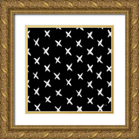 Scandy Baby Pattern IIB Gold Ornate Wood Framed Art Print with Double Matting by Averinos, Melissa