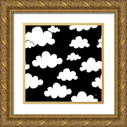 Scandy Baby Pattern IIIB Gold Ornate Wood Framed Art Print with Double Matting by Averinos, Melissa
