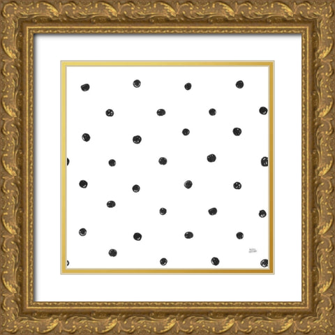 Scandy Baby Pattern V Gold Ornate Wood Framed Art Print with Double Matting by Averinos, Melissa