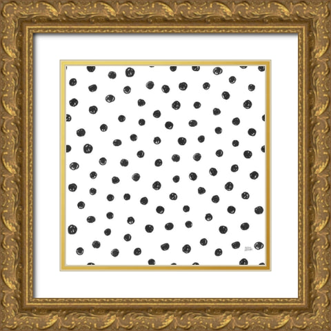 Scandy Baby Pattern VI Gold Ornate Wood Framed Art Print with Double Matting by Averinos, Melissa