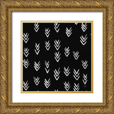 Scandy Baby Pattern VIIB Gold Ornate Wood Framed Art Print with Double Matting by Averinos, Melissa