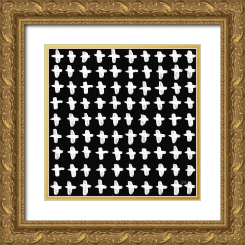 Scandy Baby Pattern XB Gold Ornate Wood Framed Art Print with Double Matting by Averinos, Melissa