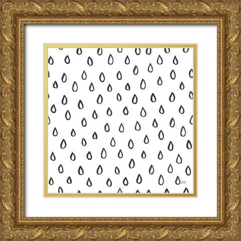 Scandy Baby Pattern XII Gold Ornate Wood Framed Art Print with Double Matting by Averinos, Melissa